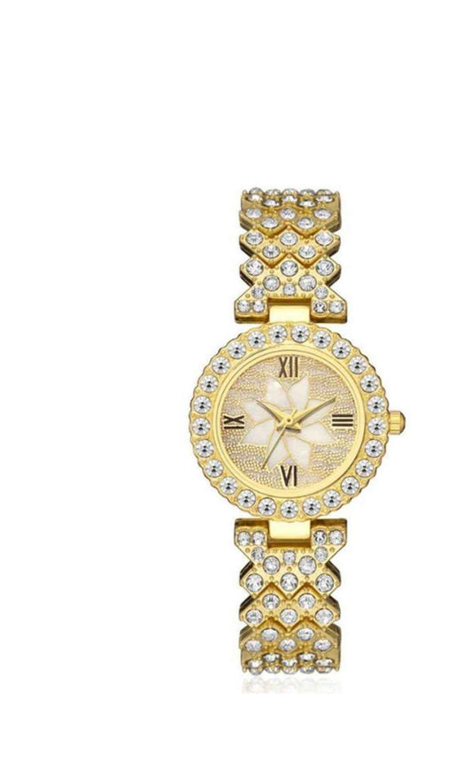 2 set of studded woman wrist watch with bracelets